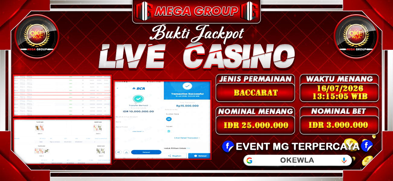 Bukti JP situs Okewla hari Kamis, 16 Juli 2026