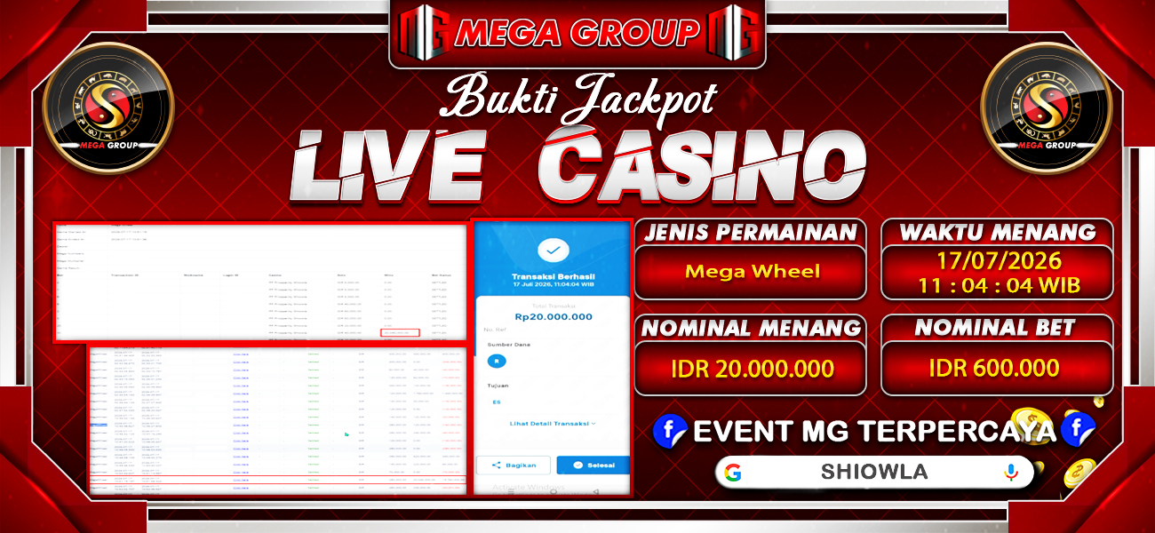 Bukti JP situs Shiowla hari Jumat, 17 Juli 2026